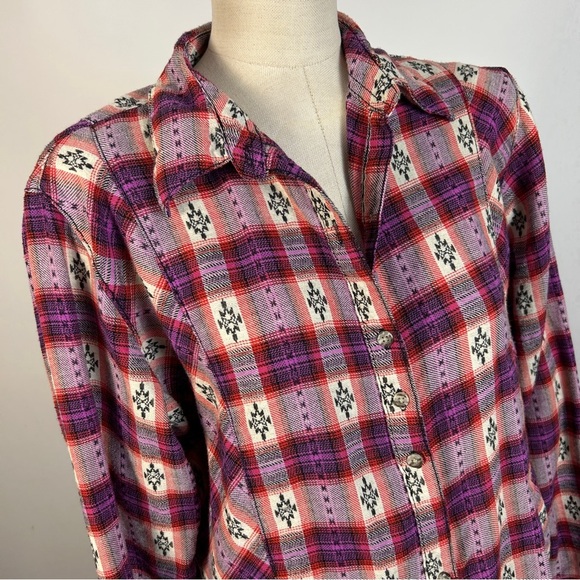 Rock 47 By Wrangler Women’s Plaid Button Down Shirt Dress L - Picture 4 of 11